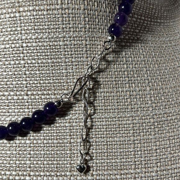 Beautiful Jay King Mine Finds Amethyst n Turquoise Necklace n Sterling Pendant. - Picture 3 of 6